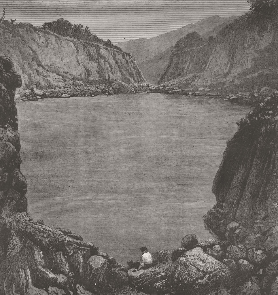 WEST INDIES. Boiling Lake of Dominica  1865 old antique vintage print picture